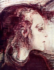 Den syge pige, 1907 af Edvard Munch