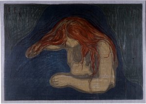 Vampyren af Edvard Munch