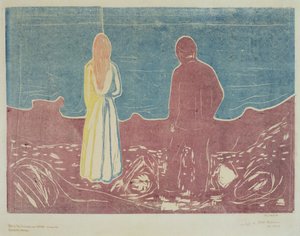 To mennesker, 1899 (The Lonely Ones) af Edvard Munch