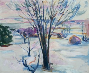 Vinterlandskab fra Jeloya af Edvard Munch