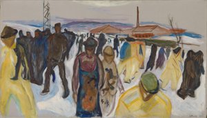 Arbejdere vender hjem af Edvard Munch