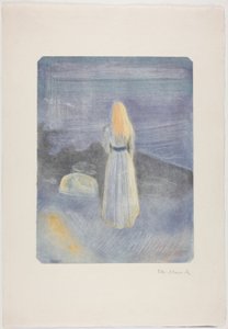 Ung kvinde på stranden af Edvard Munch