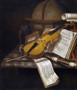 Vanitas Still Life - Peinture par Edwaert Collier (1642-1708), - Olie på lærred, 71,6x60,6 - Privat samling af Edwaert Colyer or Collier