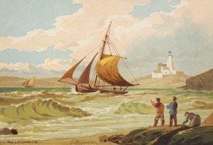 Forbi Whitby (farvelitografi)