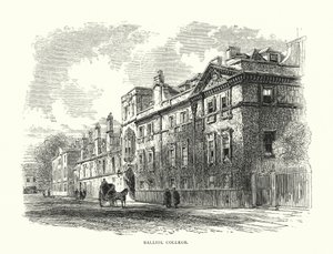 Balliol College (gravering) af Edward (after) Whymper