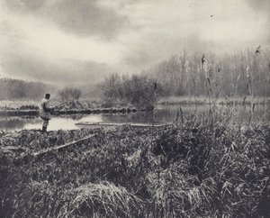 En januaraften på testen (s/h-foto) af Edward Alfred Barton