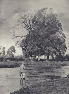 Ællingtid over Romsey på Test (s/h-foto) af Edward Alfred Barton