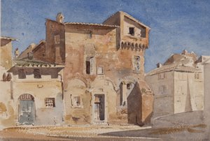 Rom, i Trastevere, nær Santa Cecilia, 1866 (wc på papir)