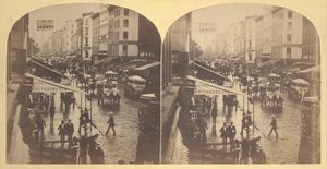 Broadway på en regnvejrsdag, 1859.
