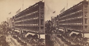 Ambassaden forlader Metropolitan til rådhuset, 1860.