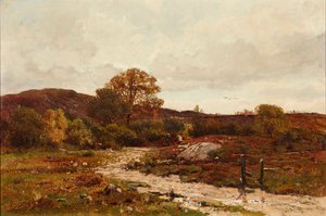 Moorland Landscape (olie på lærred)