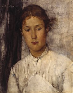 Pelinvartijan tytär (akvarelli paperille) af Edward Arthur Walton