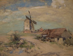 Vindmøllen, ca. 1900-04 (akvarel)