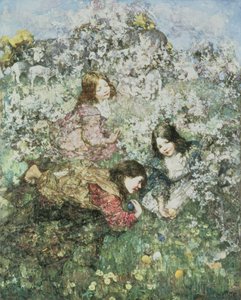 Påskeæg (olie på lærred) af Edward Atkinson Hornel