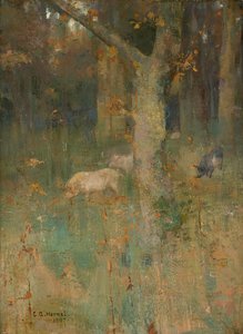 Svin i skoven af Edward Atkinson Hornel