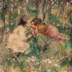 Hvad er OClock, c1904 af Edward Atkinson Hornel