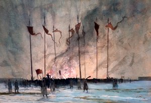 Begravelse af ofrene for den russiske revolution af Lintott af Edward Barnard Lintott
