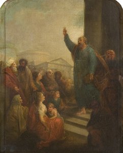 Saint Paul Preaching at Athens (studie til eller reduceret replika af altertavle til St Paul