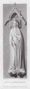 Billede af dronning Eleanor (gravering) af Edward Blore
