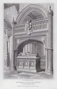 Monument for Sir John Spencer i Great Brington Church (gravering)