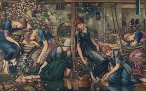 The Briar Rose, The Garden Court, c1890, 1922. af Edward Burne Jones