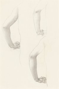 Studier af en arm og hænder af Edward Burne Jones