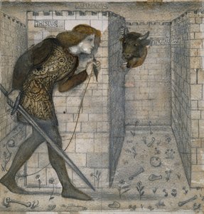 Flisedesign - Theseus og Minotaurus i labyrinten af Edward Burne Jones