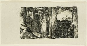 Lady and the Rooks af Edward Calvert