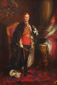 HKH King Edward VIII, ca. 1936 (olie om bord) af Edward Caruana Dingli