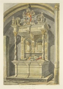 Monument til Sir John Newton, Bart., i Bristol Cathedral (blyant og akvarel på papir)