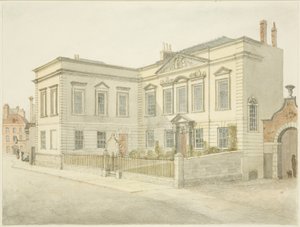 Bristol City Library, King Street (blyant og akvarel på papir)