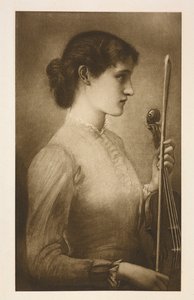 Et portræt. Gengivelse af maleriet af den prærafaelitiske kunstner Edward Burne-Jones.