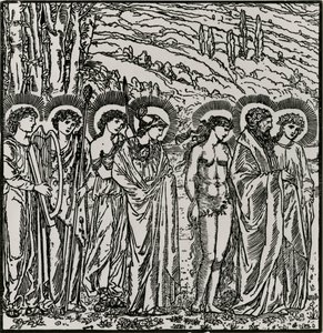 Indgang blandt guderne af Edward Coley (after) Burne Jones
