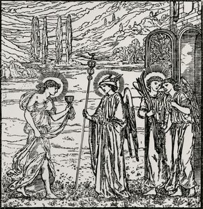 Indgang blandt guderne af Edward Coley (after) Burne Jones