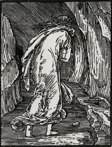 Går ind i helvede af Edward Coley (after) Burne Jones