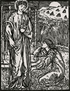 Psyche og Ceres af Edward Coley (after) Burne Jones