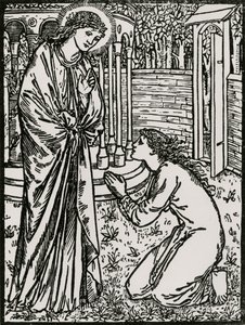 Psyche og Juno af Edward Coley (after) Burne Jones