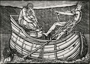 Hovedet rejser sig af Edward Coley (after) Burne Jones