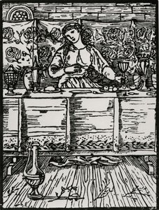 Sangen mens hun spiser af Edward Coley (after) Burne Jones