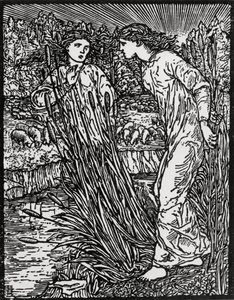 Det gulduldede fårs opgave af Edward Coley (after) Burne Jones