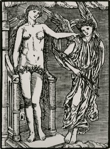 Venus sender Amor til Psyche af Edward Coley (after) Burne Jones