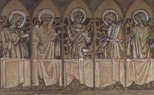 Design til et mindesmærke for Christina Rossetti (kridt på papir) af Edward Coley Burne Jones