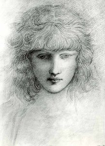 Hovedet af en pige af Edward Coley Burne Jones