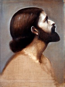 Portræthoved af King Cophetua, ca. 1883-84 (olie på ugrundet lærred) af Edward Coley Burne Jones