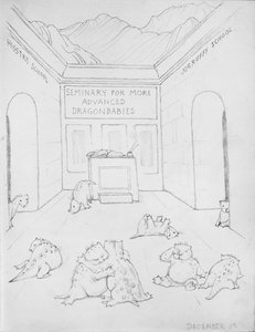 Seminar for drager (blyant på papir) af Edward Coley Burne Jones