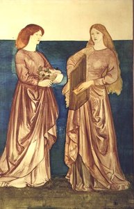 St. Dorothy og St. Cecilia af Edward Coley Burne Jones