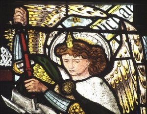 Sankt Michael af Edward Coley Burne Jones