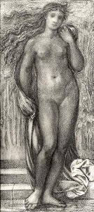Sommer (blyant og rødt kridt) (s/h foto) af Edward Coley Burne Jones