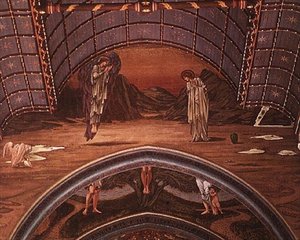 Bebudelsen og en del af en allegorisk korsfæstelse af Edward Coley Burne Jones