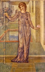 The Garland (gouache på papir) af Edward Coley Burne Jones